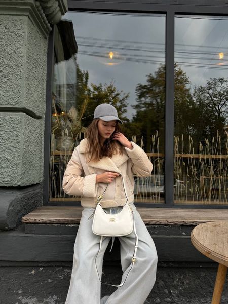 Miu Miu Leather Hobo Bag White [Ориг Коробка] miu2053 фото