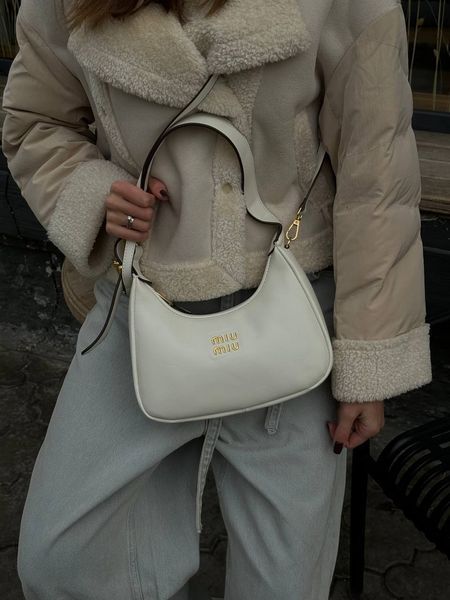 Miu Miu Leather Hobo Bag White [Ориг Коробка] miu2053 фото