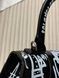 Balenciaga Hourglass Handbag Small in Crocodile Embossed Calfsk Black/White pr1050 фото 19