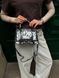 Balenciaga Hourglass Handbag Small in Crocodile Embossed Calfsk Black/White pr1050 фото 10