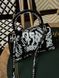 Balenciaga Hourglass Handbag Small in Crocodile Embossed Calfsk Black/White pr1050 фото 8