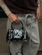 Balenciaga Hourglass Handbag Small in Crocodile Embossed Calfsk Black/White pr1050 фото 14